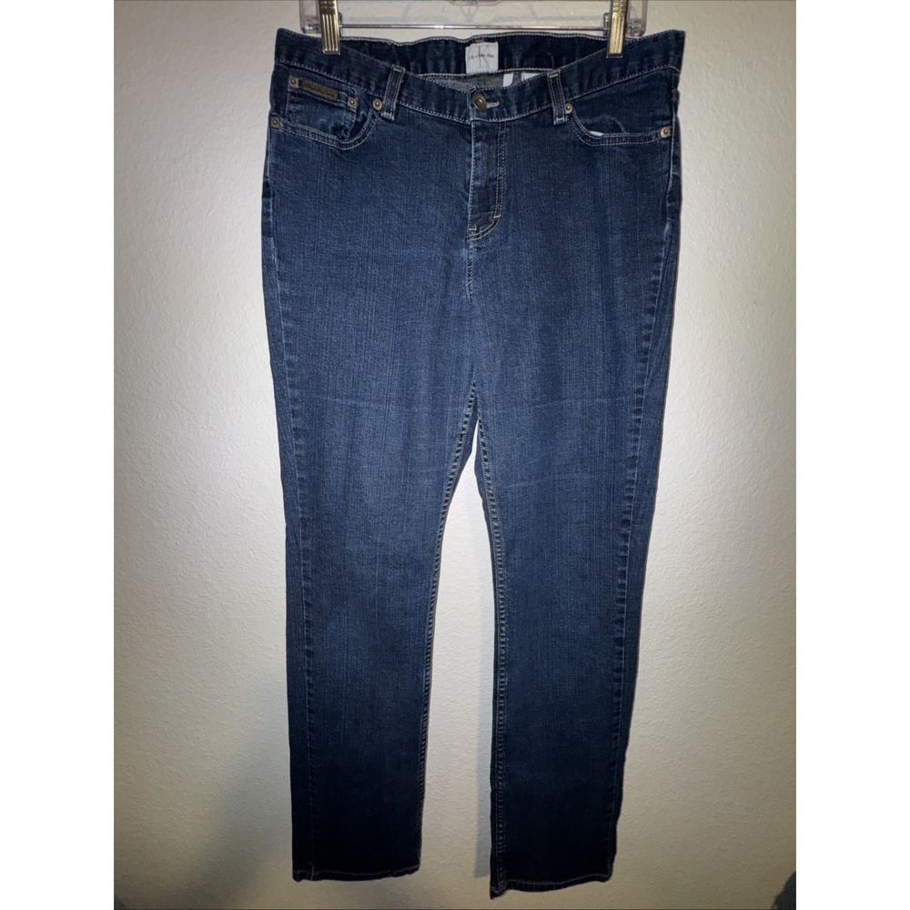 Calvin Klein Jeans Women's Size 10 Low Rise Boot Cut Dark Wash Denim CK